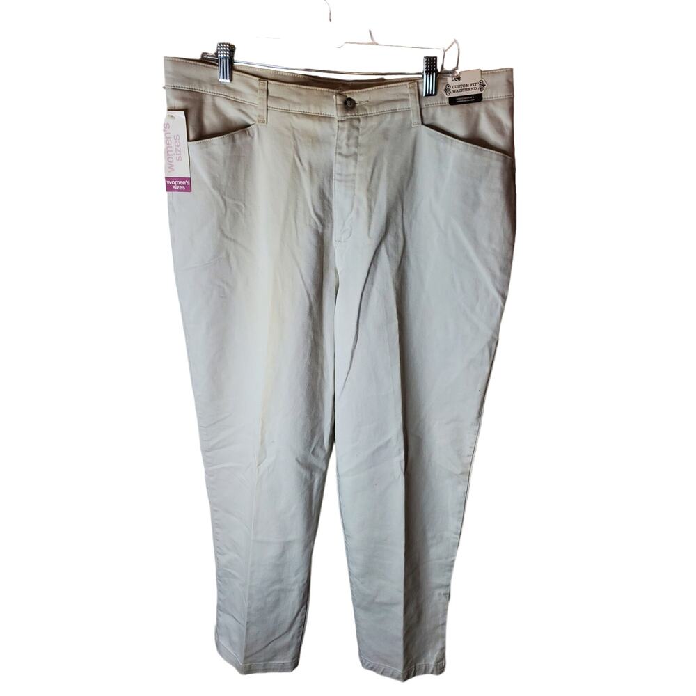 Lee Relaxed Fit Stretch Flat Front Chino Pants, NWT, 18W